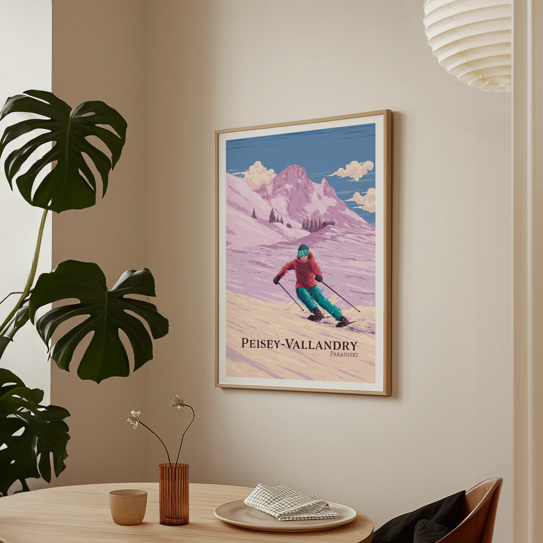Peisey-Vallandry Ski Resort Travel Poster