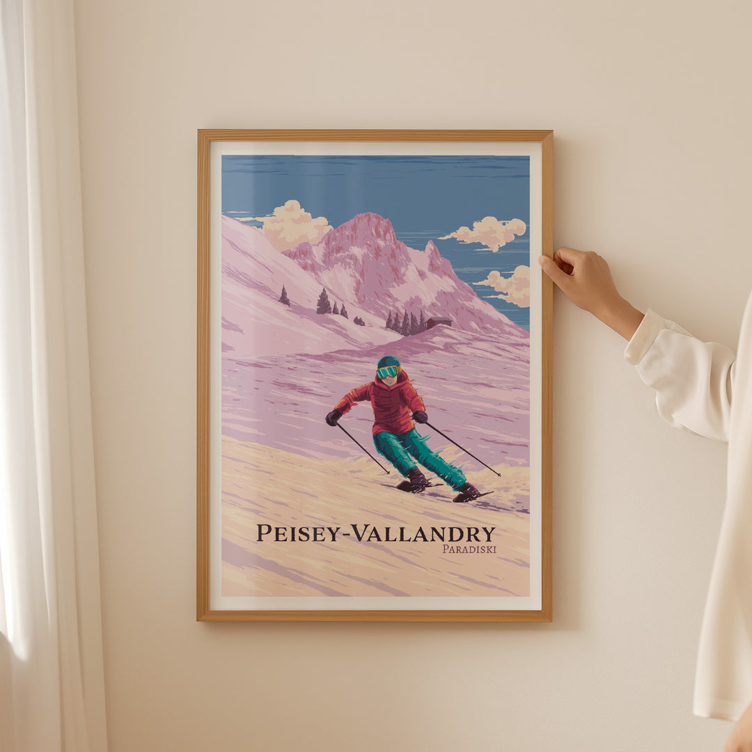 Peisey-Vallandry Ski Resort Travel Poster