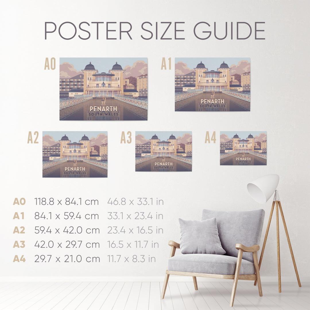 Penarth South Wales Travel Poster