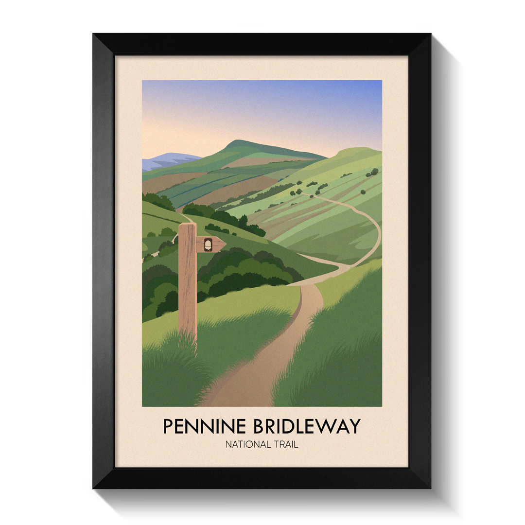 Pennine Bridleway National Trail Modern Travel Poster