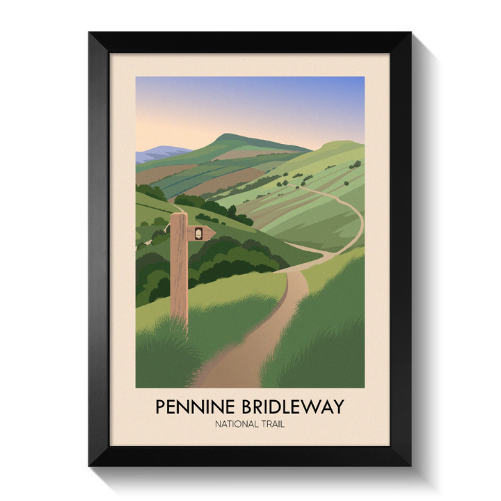 Pennine Bridleway National Trail Modern Travel Poster