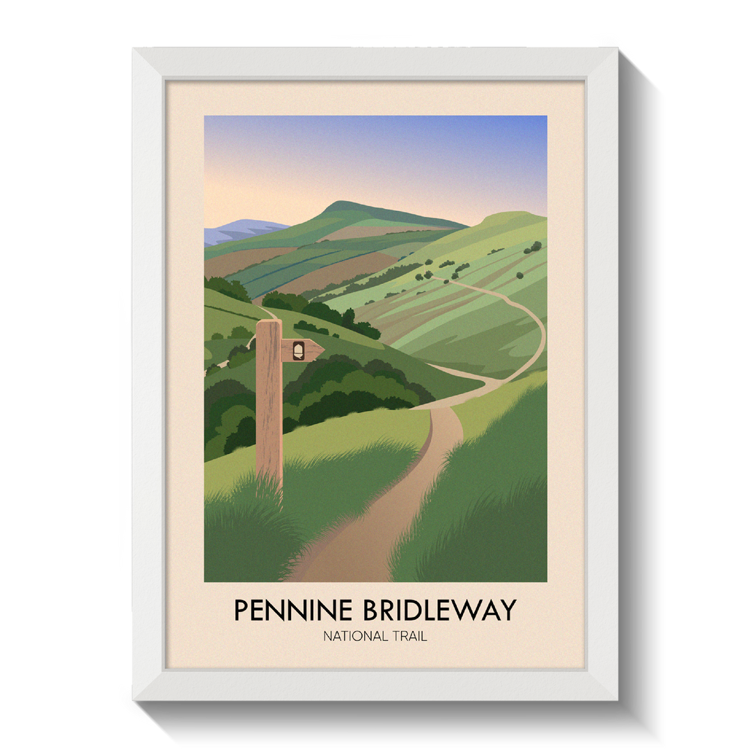 Pennine Bridleway National Trail Modern Travel Poster