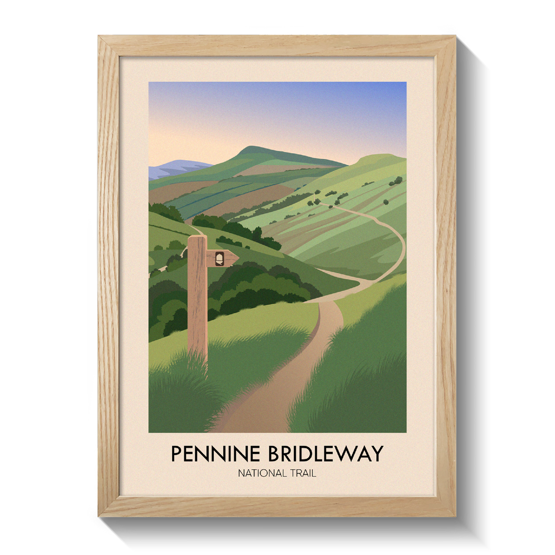 Pennine Bridleway National Trail Modern Travel Poster