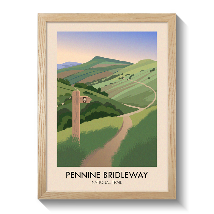 Pennine Bridleway National Trail Modern Travel Poster