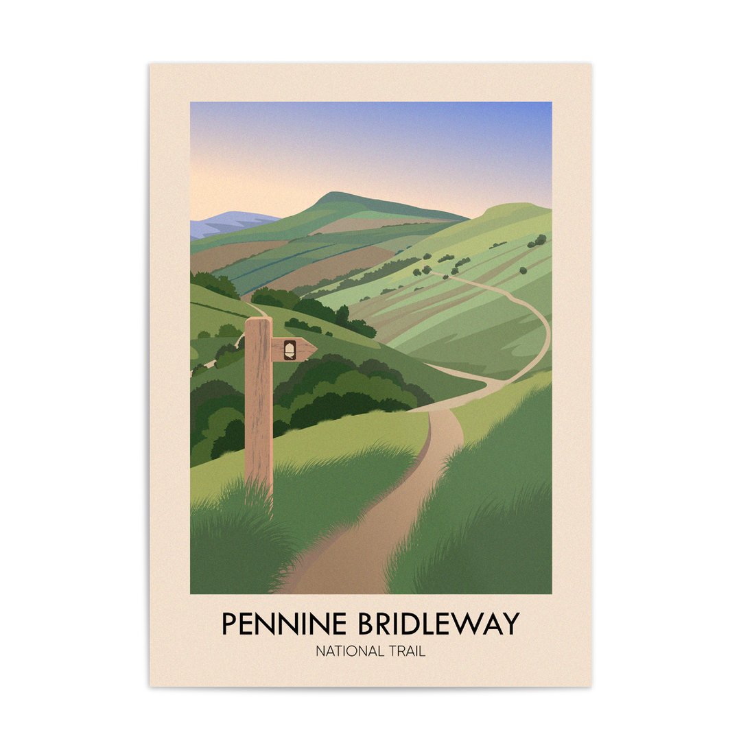 Pennine Bridleway National Trail Modern Travel Poster