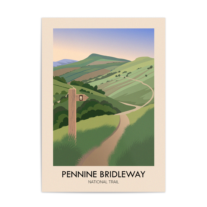 Pennine Bridleway National Trail Modern Travel Poster