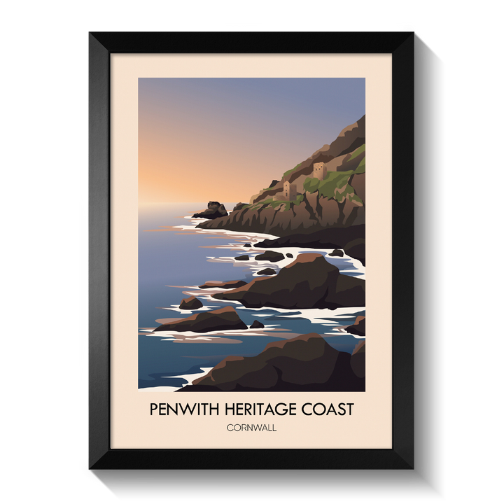 Penwith Heritage Coast Cornwall Travel Poster