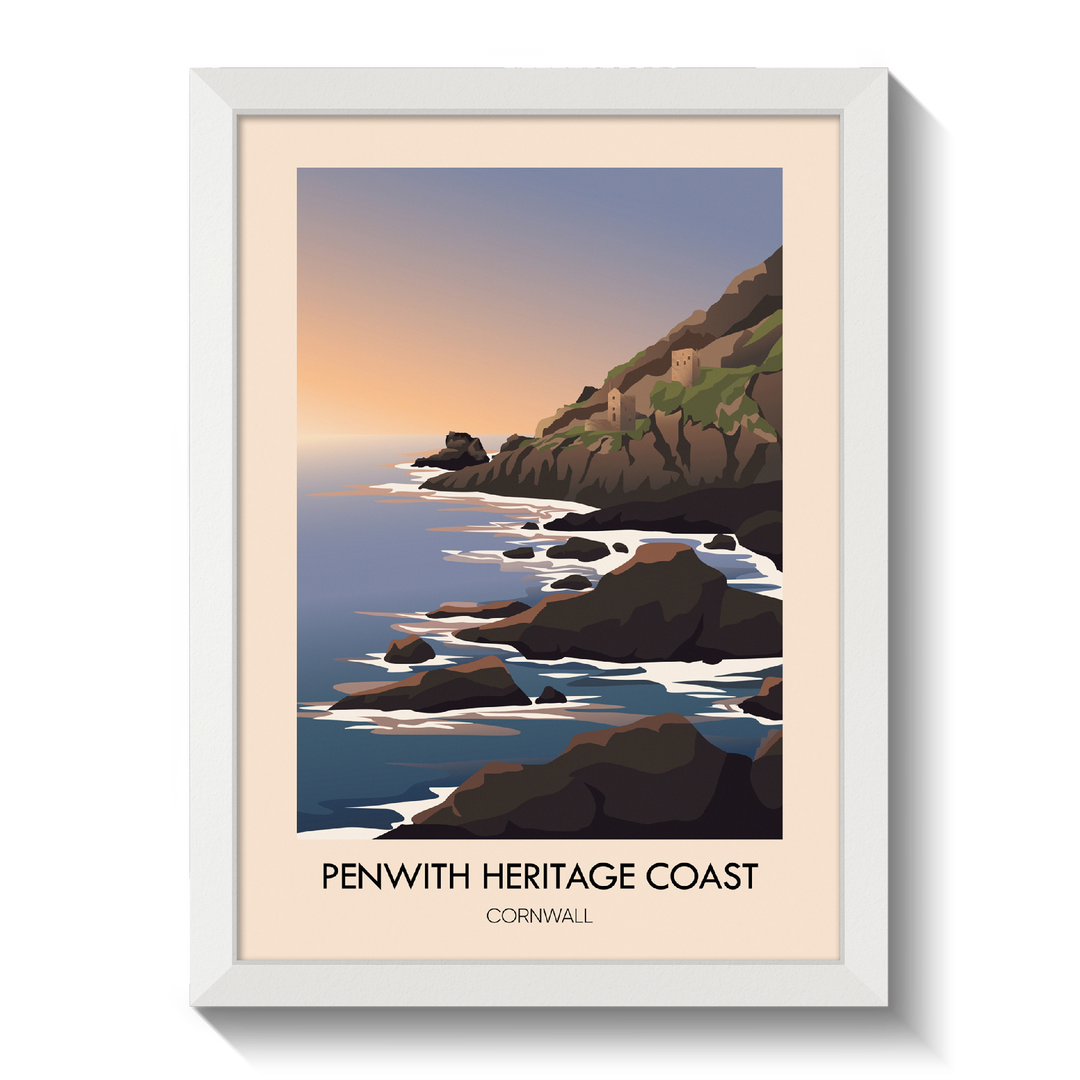 Penwith Heritage Coast Cornwall Travel Poster