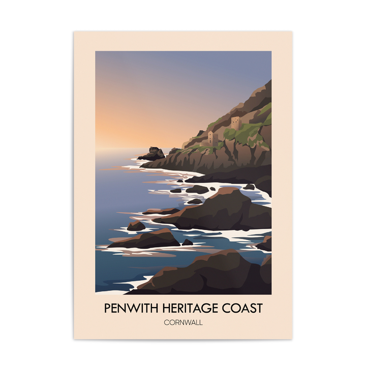 Penwith Heritage Coast Cornwall Travel Poster