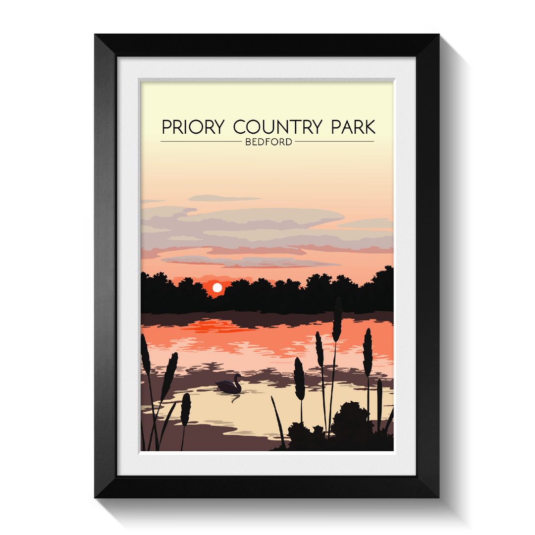 Priory Country Park, Bedford Travel Poster