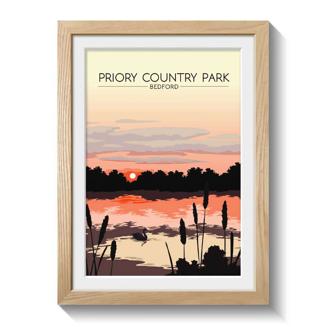 Priory Country Park, Bedford Travel Poster