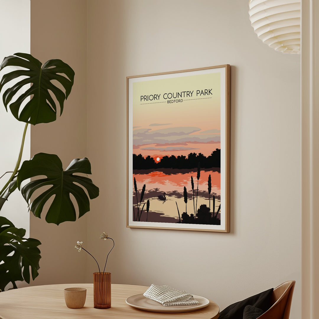 Priory Country Park, Bedford Travel Poster