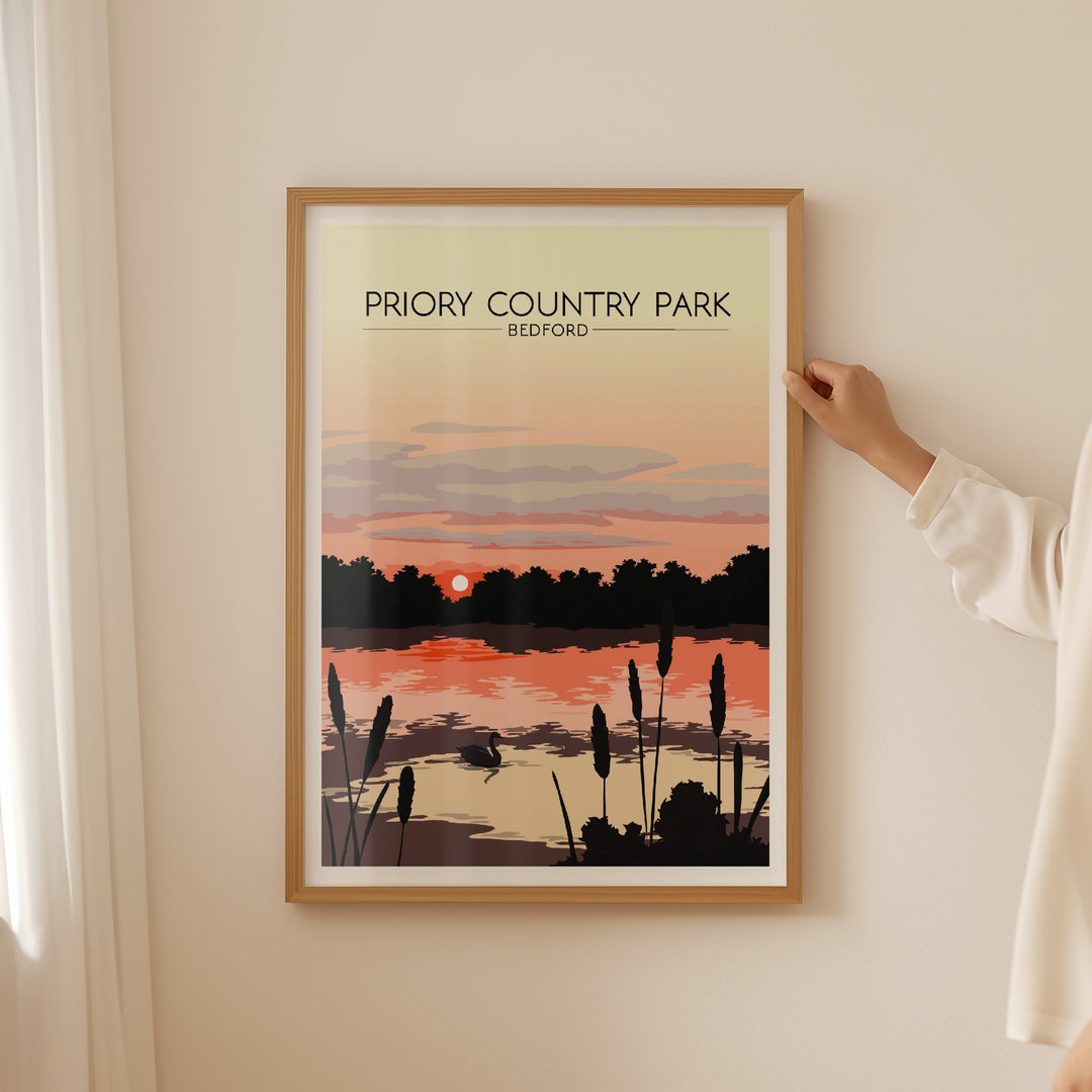 Priory Country Park, Bedford Travel Poster