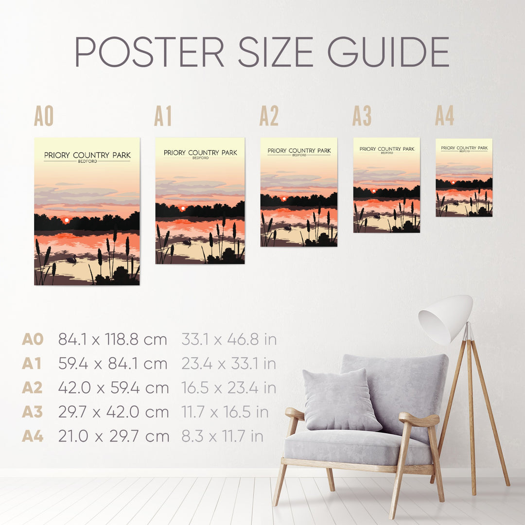 Priory Country Park, Bedford Travel Poster