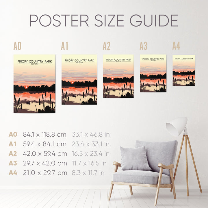 Priory Country Park, Bedford Travel Poster