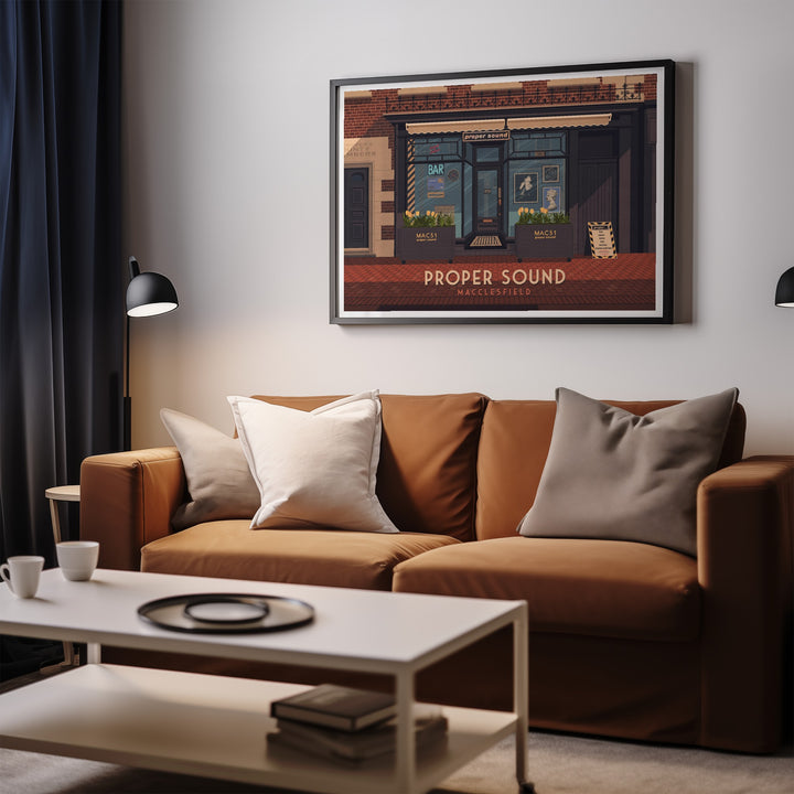 Proper Sound Bar and Music Shop Macclesfield Travel Poster