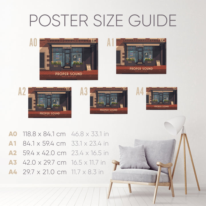 Proper Sound Bar and Music Shop Macclesfield Travel Poster