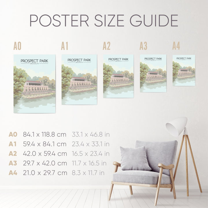 Prospect Park Brooklyn USA Travel Poster