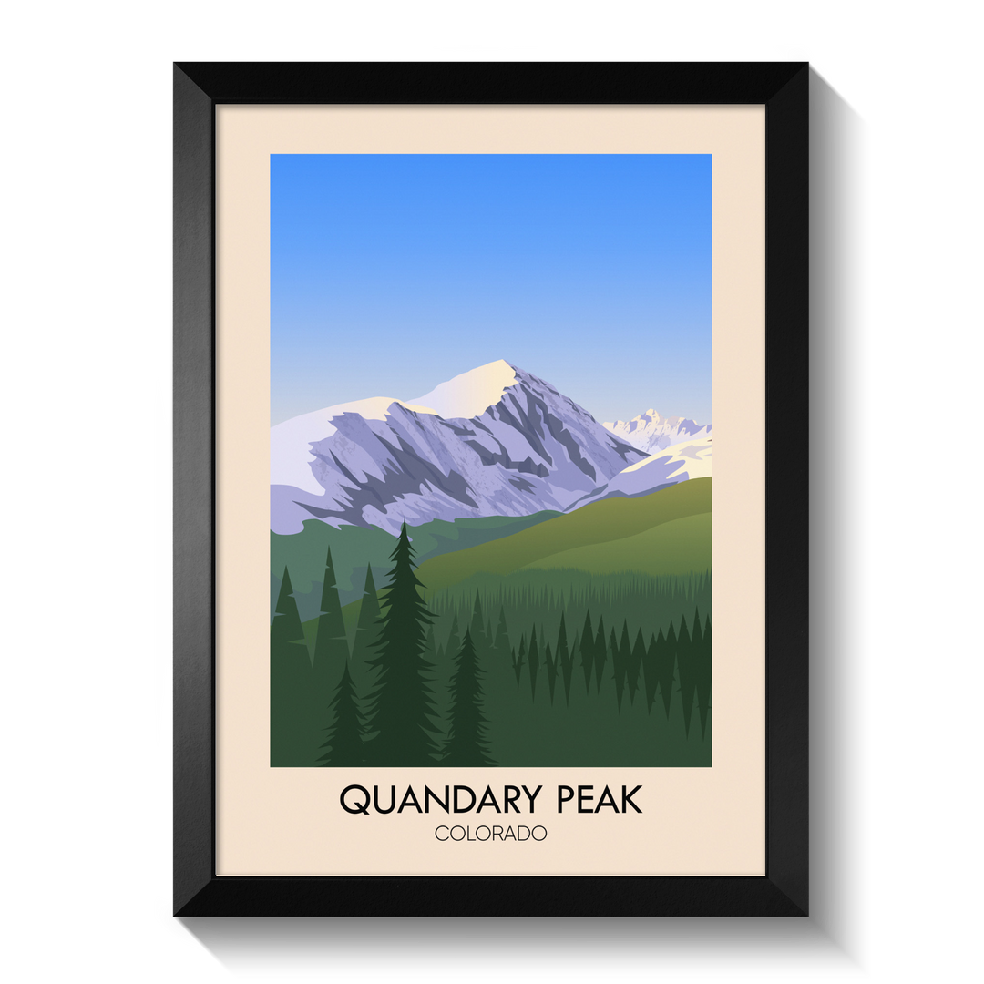 Quandary Peak Colorado USA Travel Poster