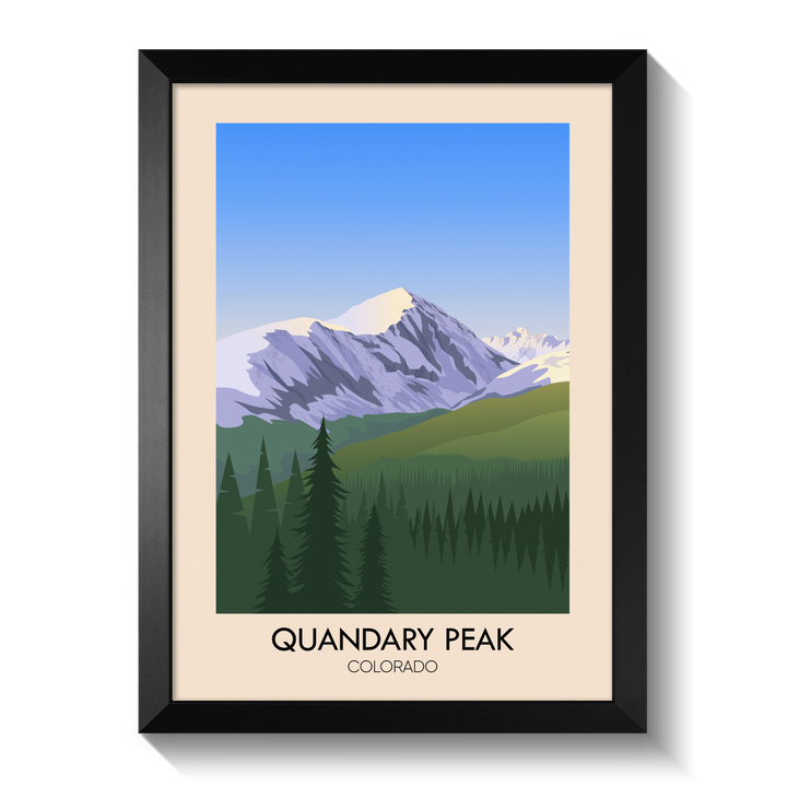 Quandary Peak Colorado USA Travel Poster
