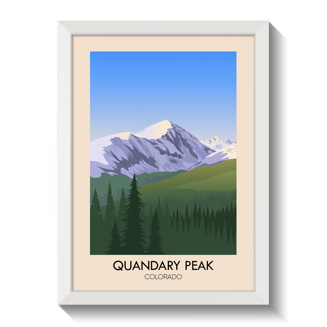 Quandary Peak Colorado USA Travel Poster