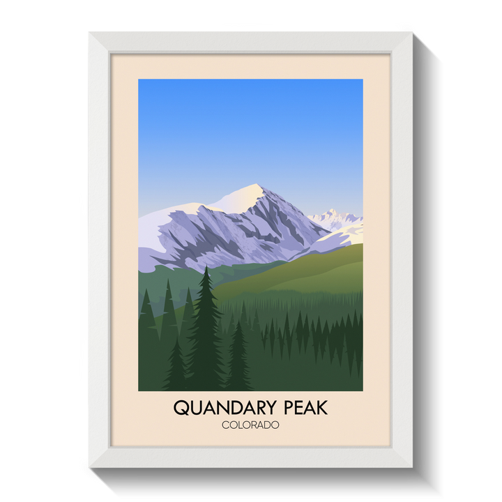 Quandary Peak Colorado USA Travel Poster