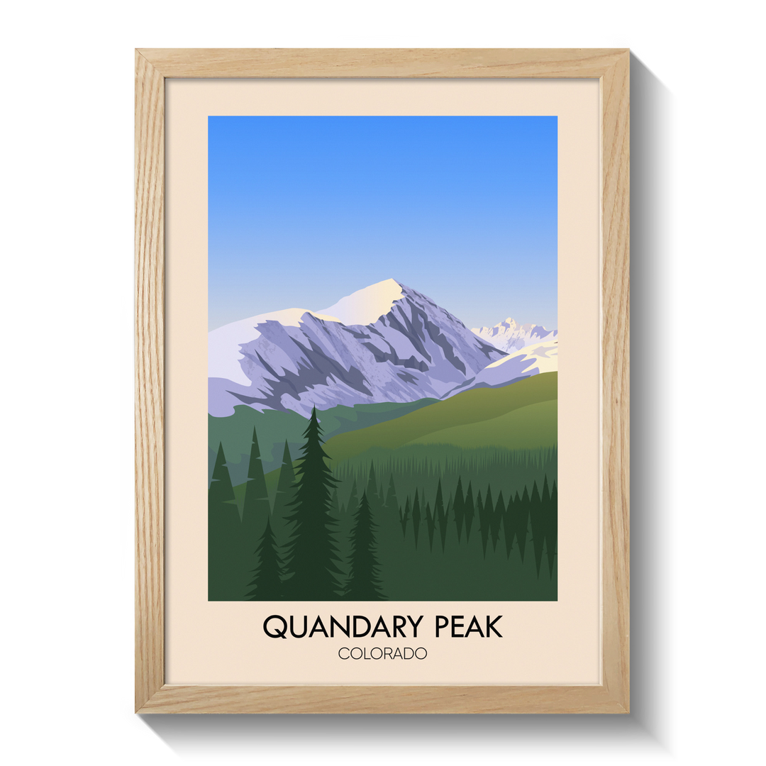 Quandary Peak Colorado USA Travel Poster
