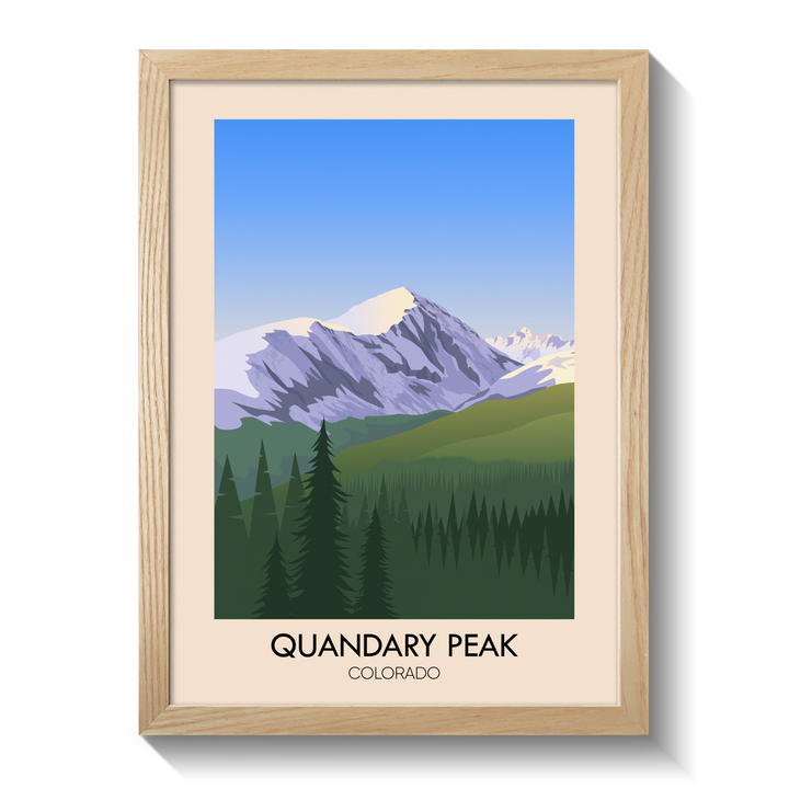 Quandary Peak Colorado USA Travel Poster