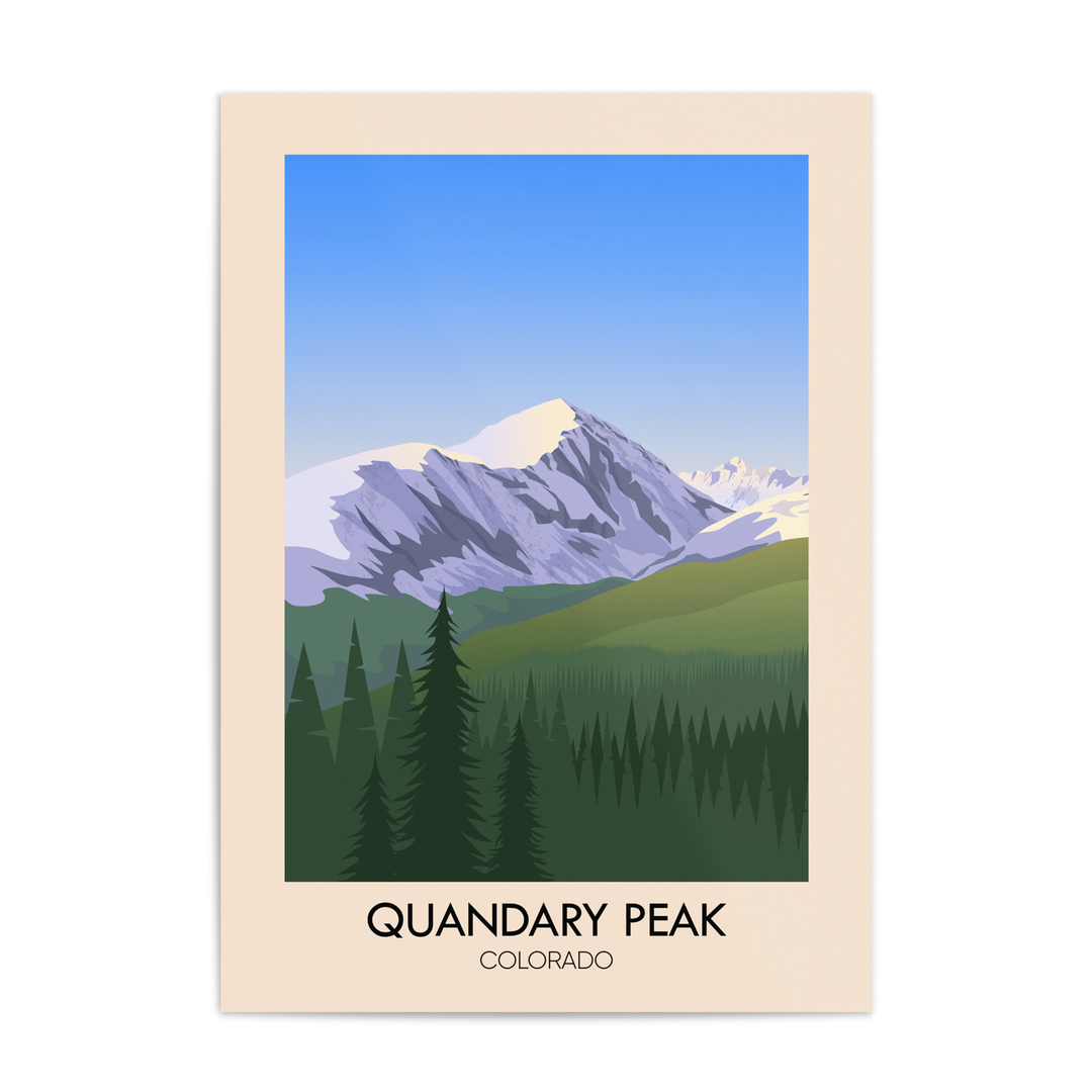 Quandary Peak Colorado USA Travel Poster