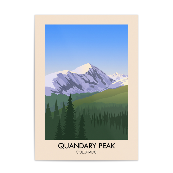 Quandary Peak Colorado USA Travel Poster