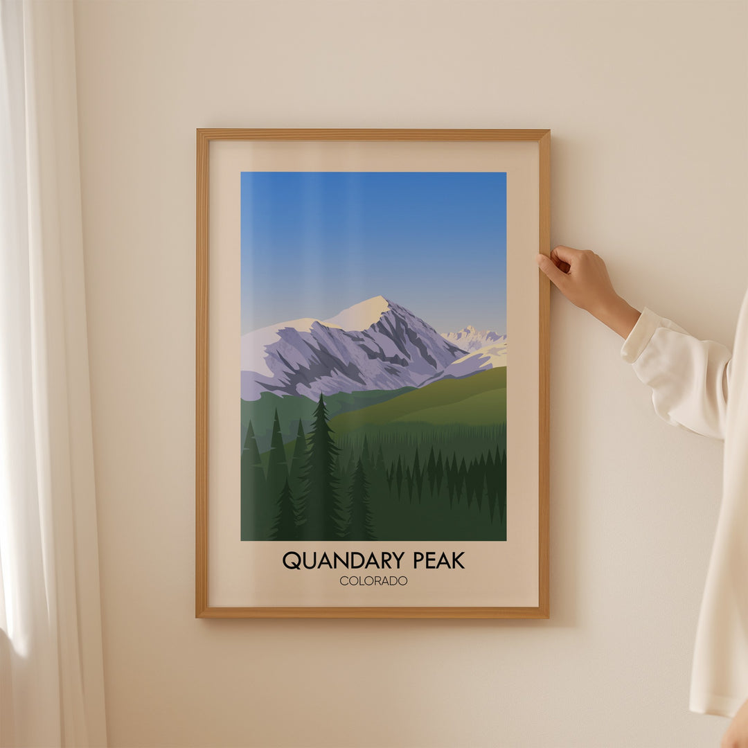 Quandary Peak Colorado USA Travel Poster