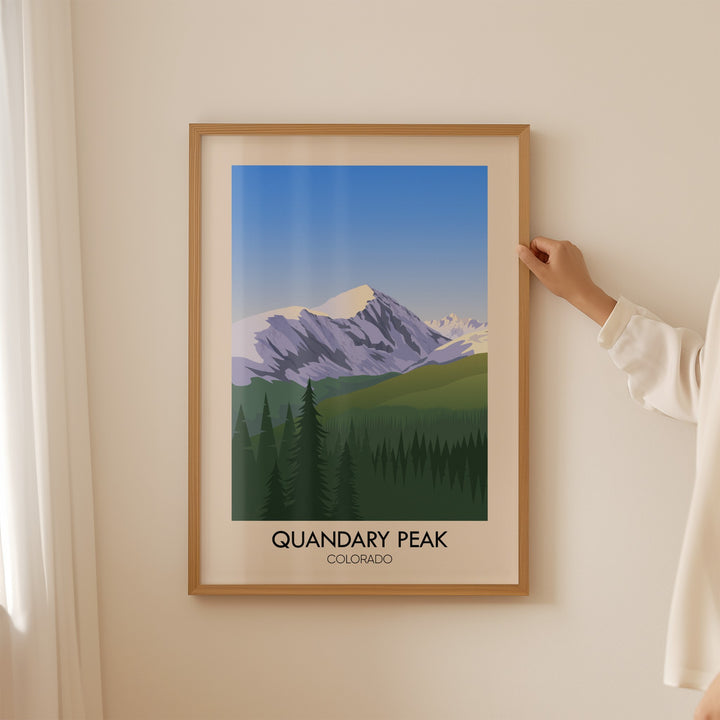 Quandary Peak Colorado USA Travel Poster