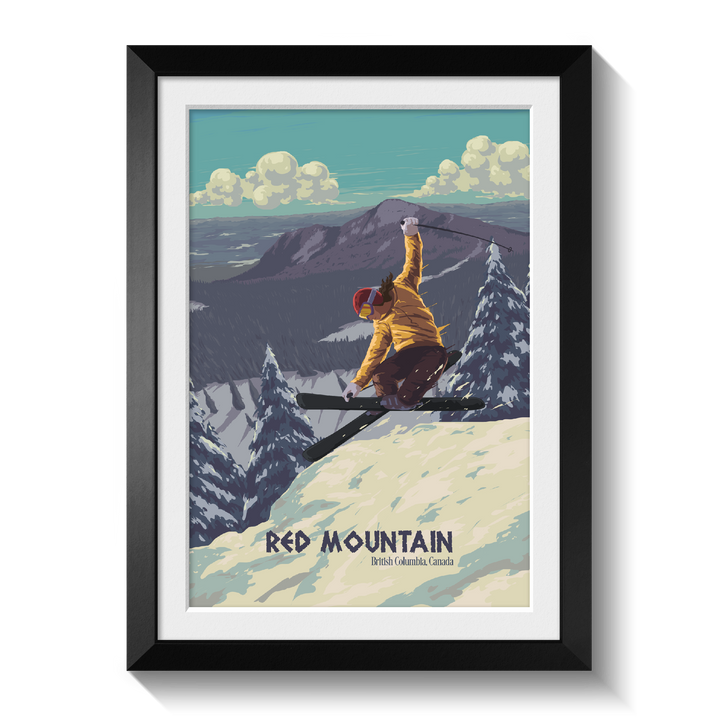 Red Mountain Ski Resort, Canada Travel Poster