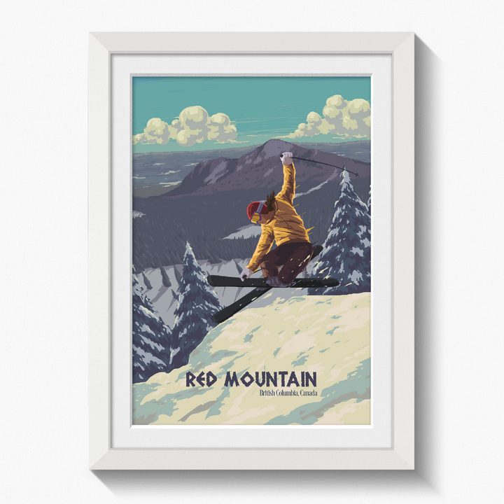 Red Mountain Ski Resort, Canada Travel Poster