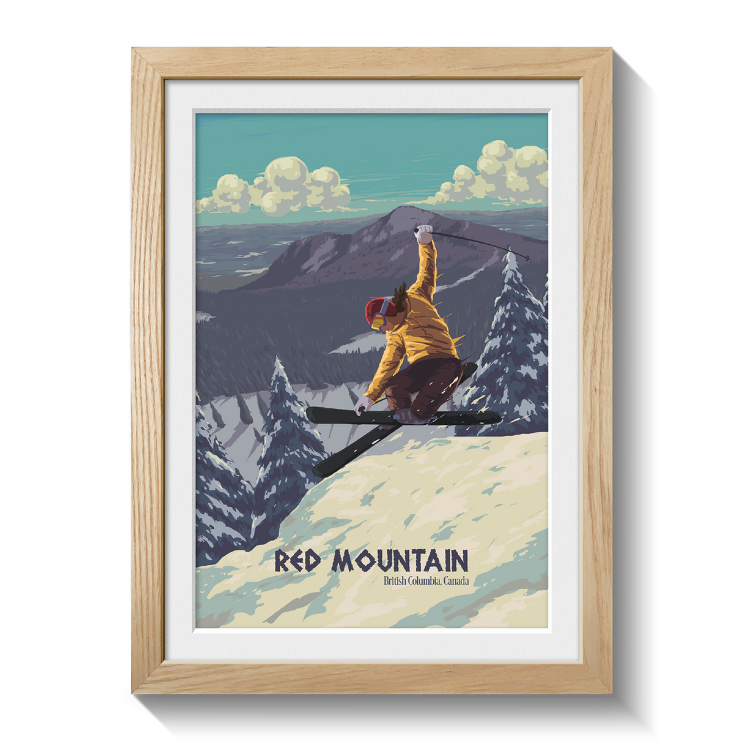 Red Mountain Ski Resort, Canada Travel Poster