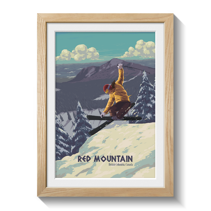 Red Mountain Ski Resort, Canada Travel Poster