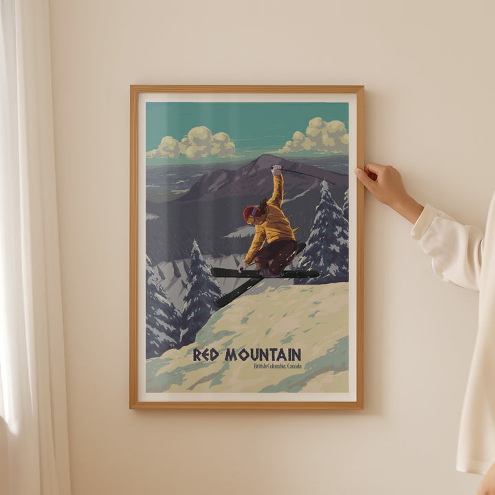 Red Mountain Ski Resort, Canada Travel Poster