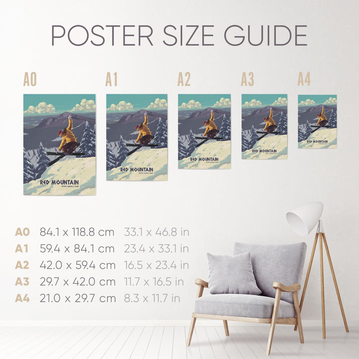 Red Mountain Ski Resort, Canada Travel Poster