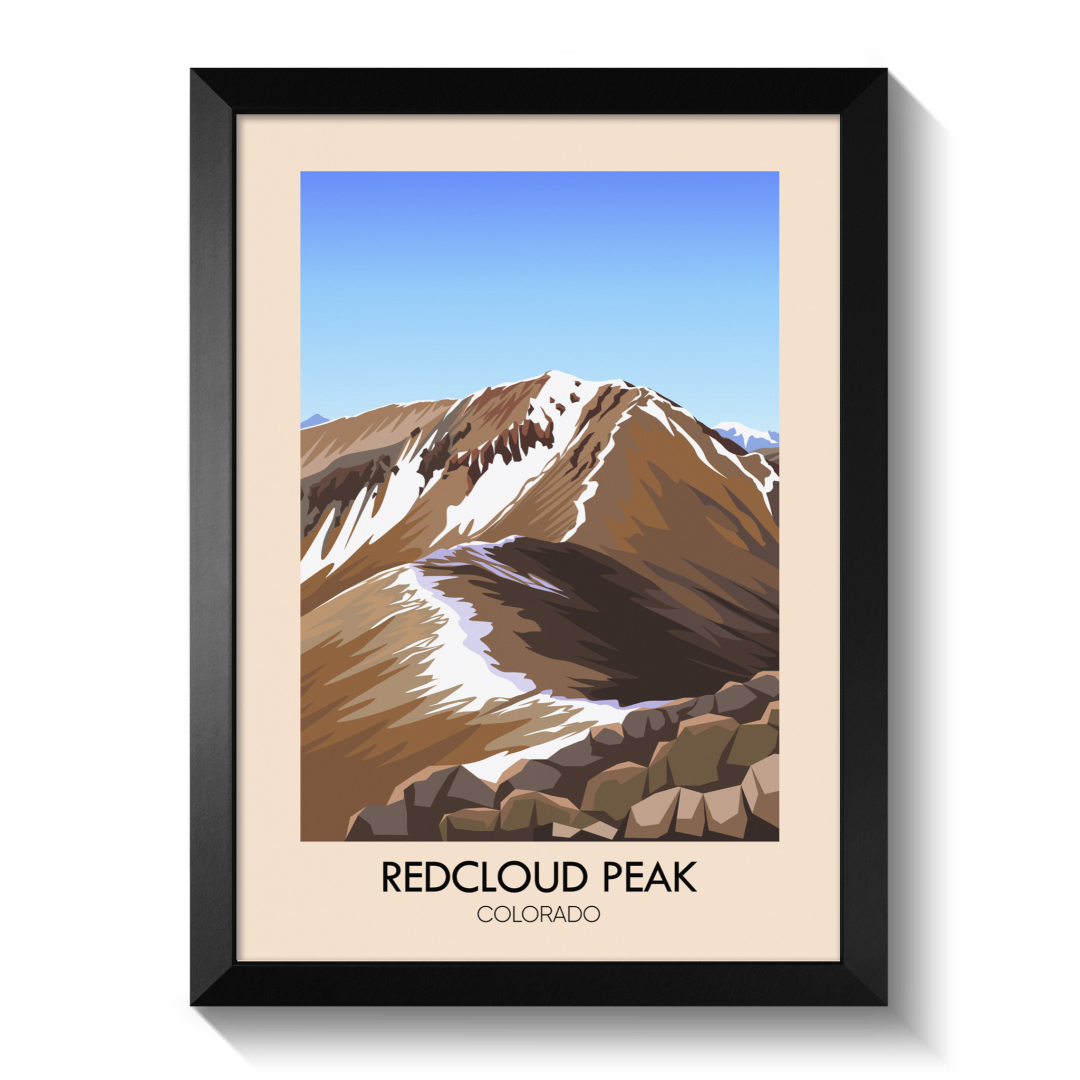 Red Cloud Peak Colorado USA Travel Poster