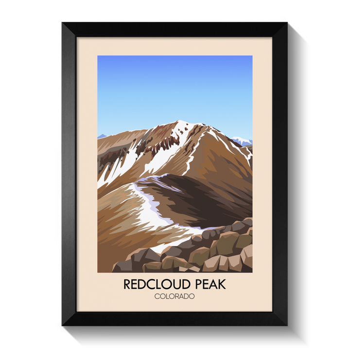 Red Cloud Peak Colorado USA Travel Poster