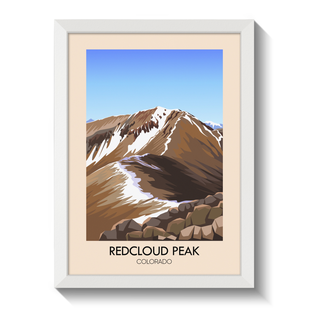 Red Cloud Peak Colorado USA Travel Poster