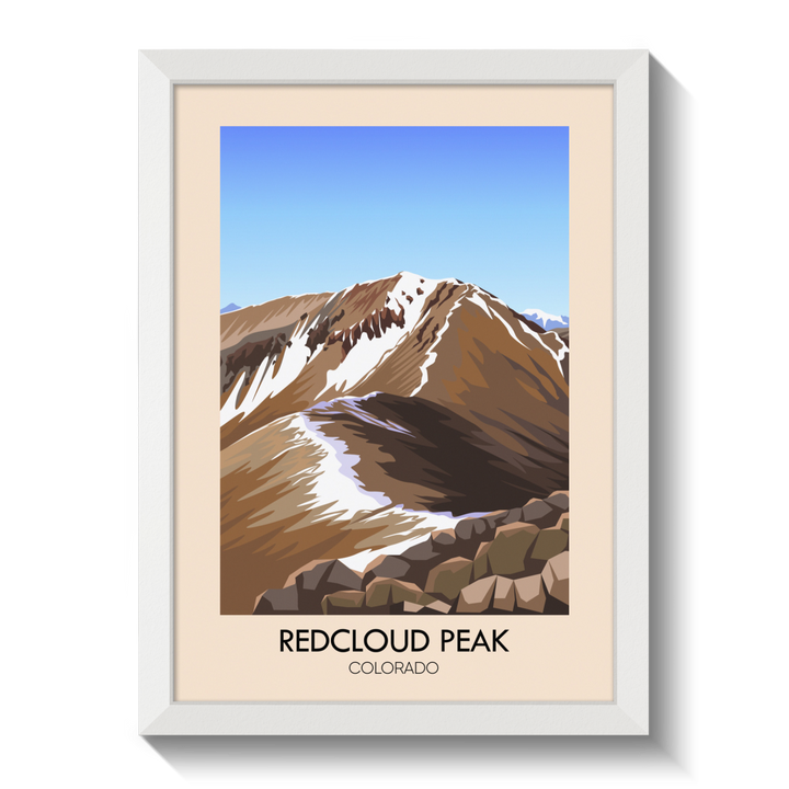 Red Cloud Peak Colorado USA Travel Poster