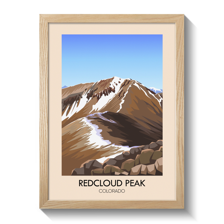 Red Cloud Peak Colorado USA Travel Poster