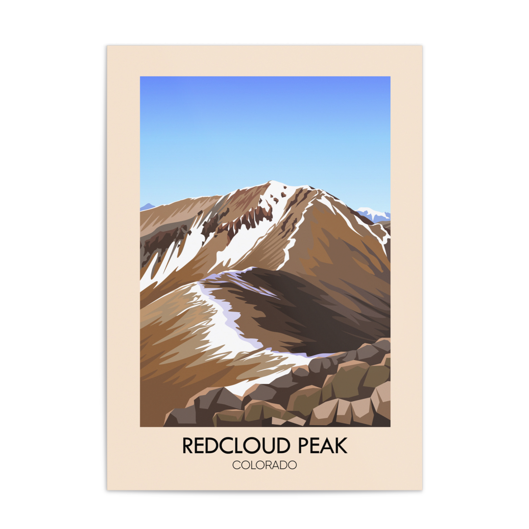 Red Cloud Peak Colorado USA Travel Poster