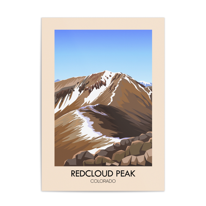 Red Cloud Peak Colorado USA Travel Poster