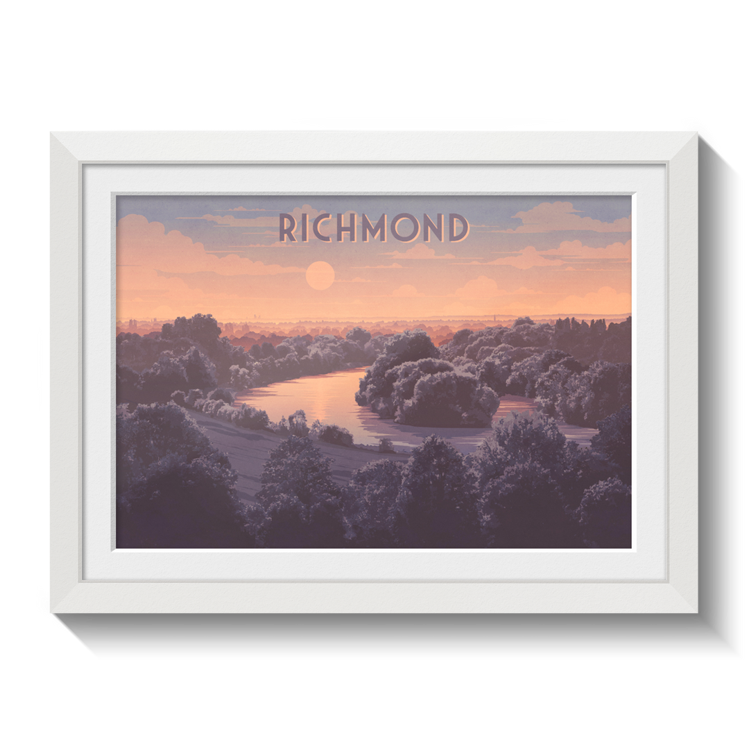 Richmond Hill London Travel Poster