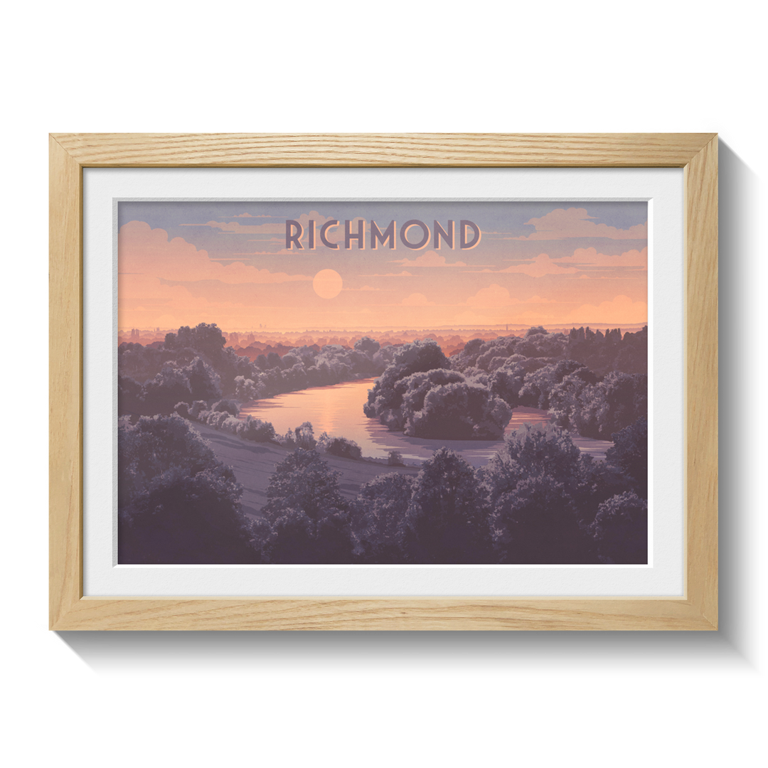 Richmond Hill London Travel Poster