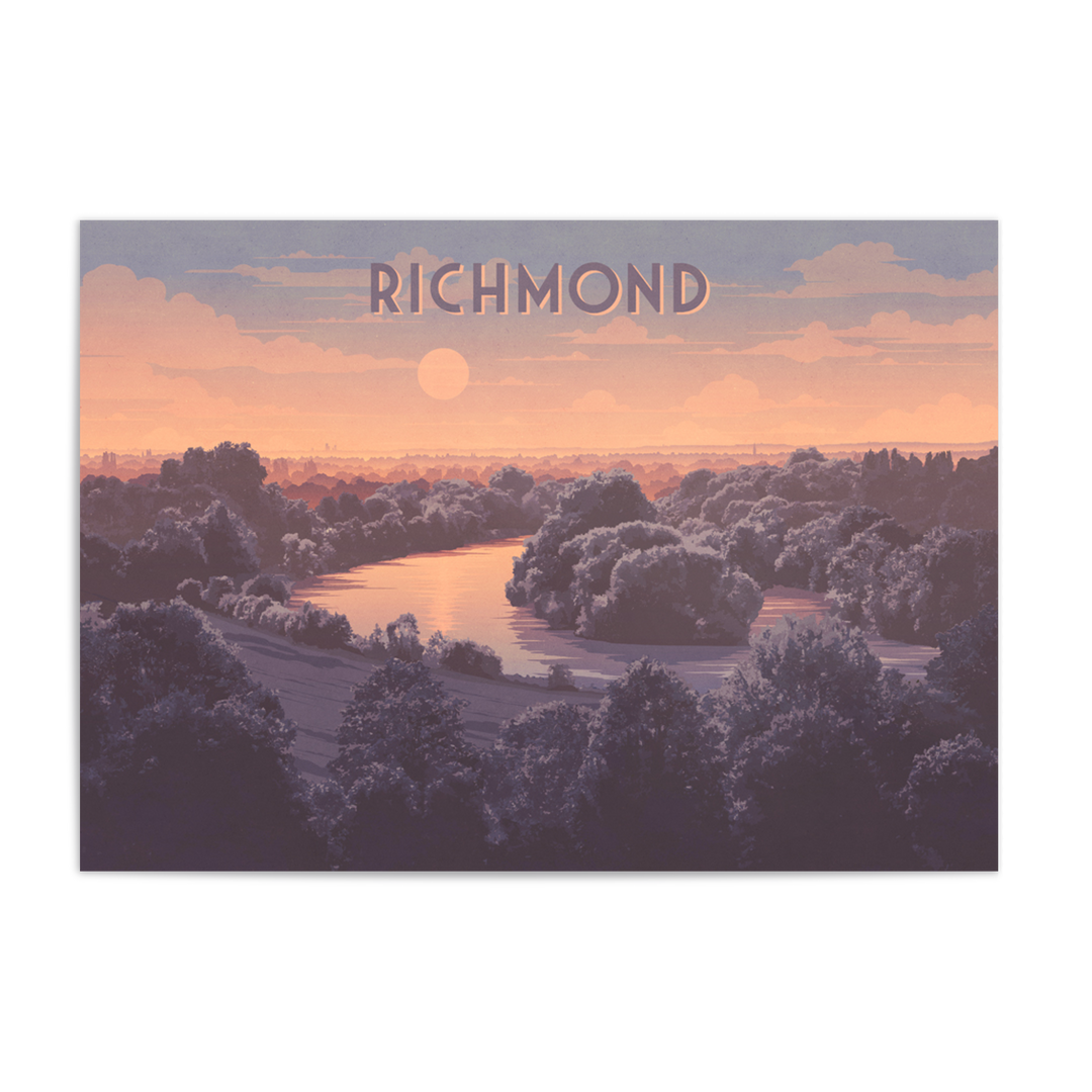 Richmond Hill London Travel Poster