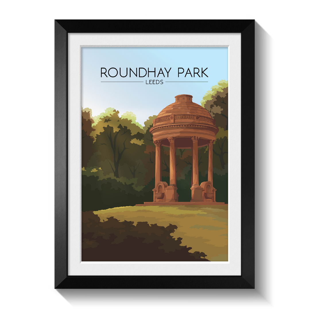 Roundhay Park Leeds Travel Poster