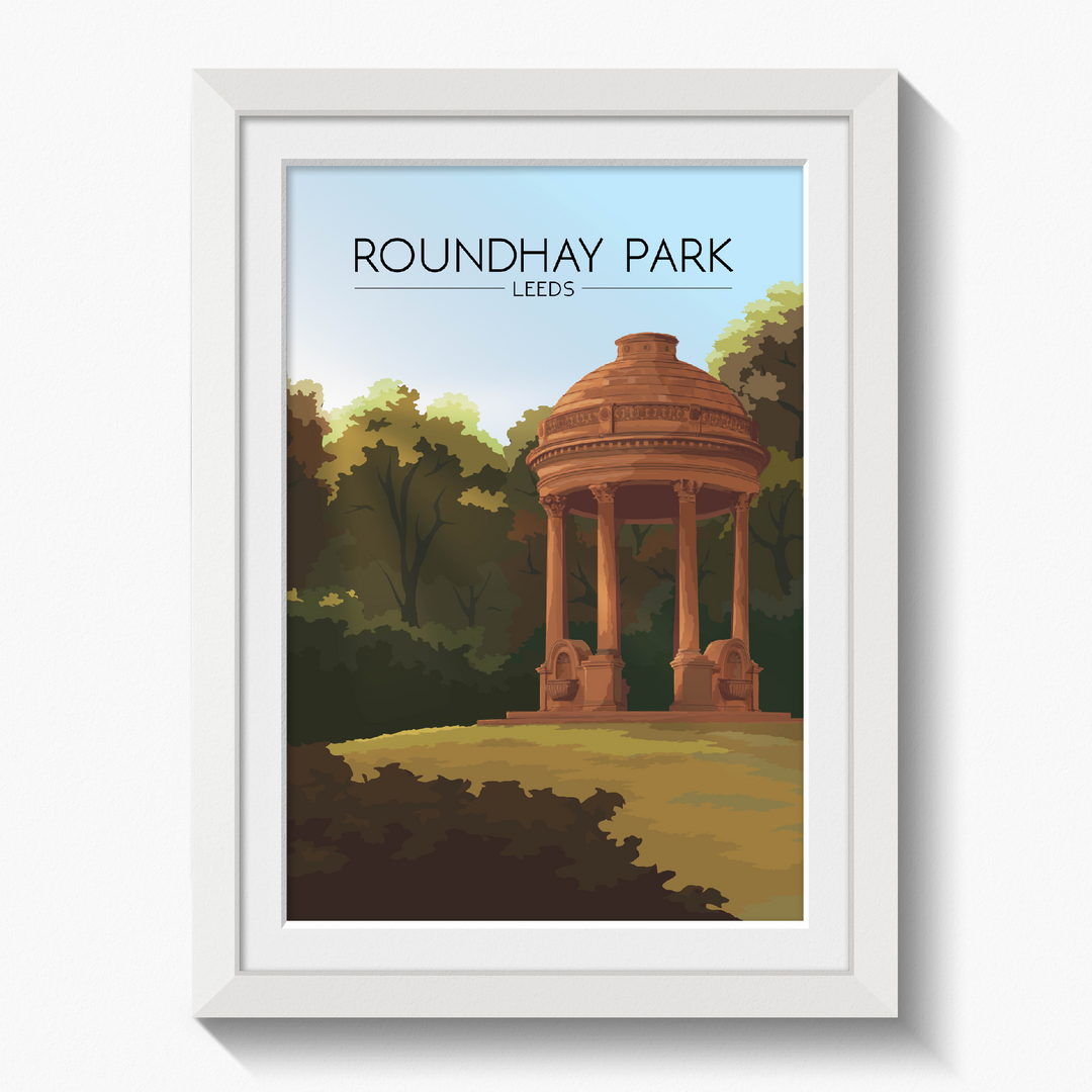 Roundhay Park Leeds Travel Poster
